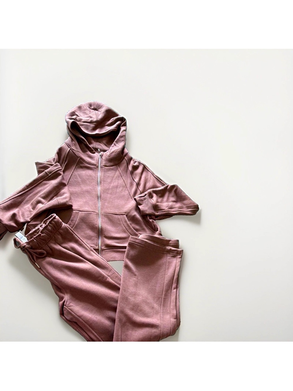 Love Tree Dusty Rose Zip Hoodie & Joggers Set